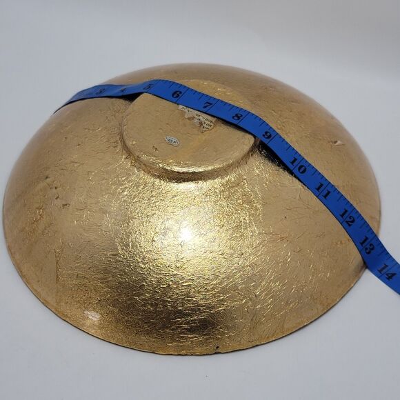 Glass Gold Leaf Bowl Crinkle Foil Decorative Fall Leaves Plate Fall Season - Picture 4 of 12